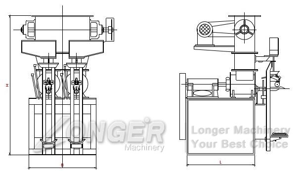 structure of cement powder packing machine