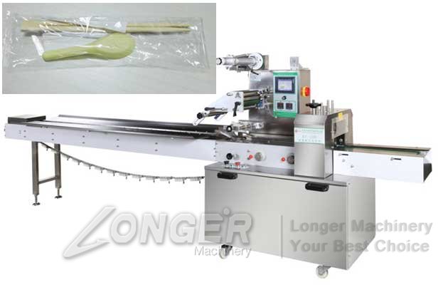 Spoon|Knife|Fork Flow Wrap Packing Machine