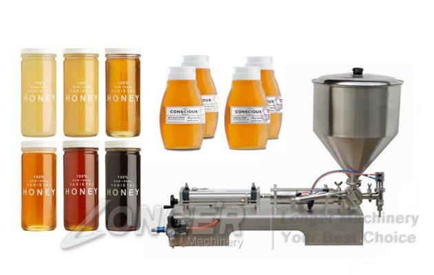 Semi-auto Honey Bottle Piston Filling Machine|Liquid Paste Bottling Machine