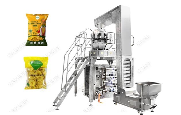 Automated Plantain Banana Chips Packaging Machine With Multi-head Weigher