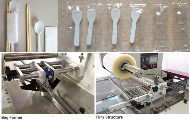 tableware flow wrapping machine
