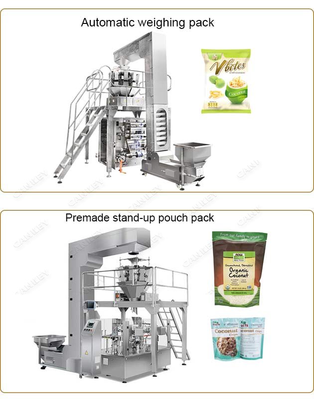 automatic coconut flakes packaging machine
